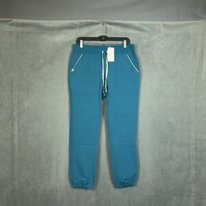 Figs Venice Slim Scrub Jogger Pants Womens Size Small TALL Pacific Blue NWT